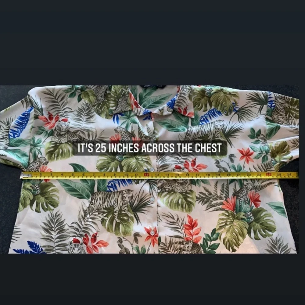 𝐙𝐀𝐑𝐀 Oversized tropical print shirt dress Size M - Picture 9 of 10